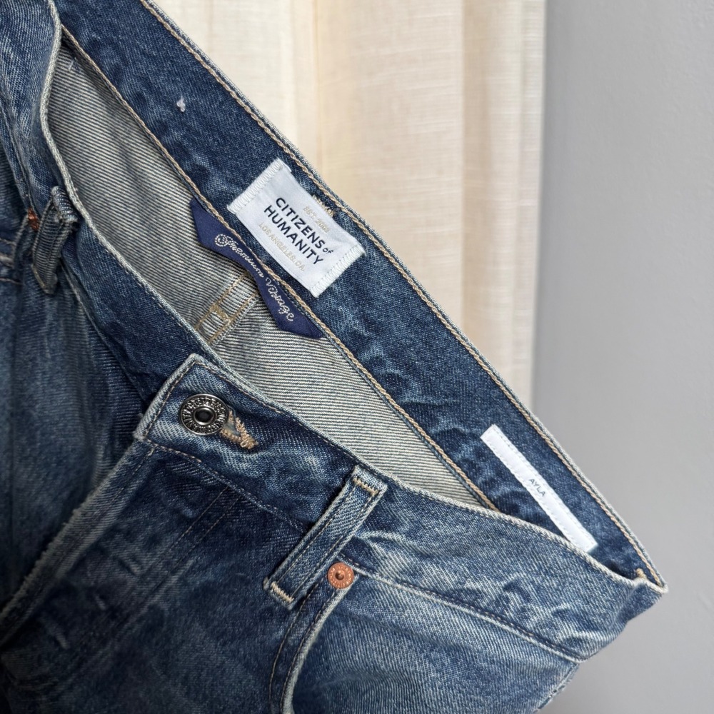 Citizens of Humanity Ayla Baggy Jeans Wide Leg Medium Wash Blue High Rise 28 - Picture 8 of 10